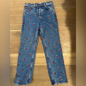 Reformation Mushroom Print Jeans